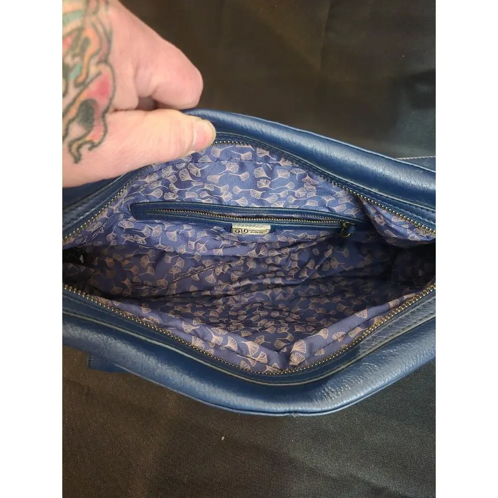 Hayden Harnett Leather Purse Blue Shoulder Bag, Handbag , Made In Brooklyn NY